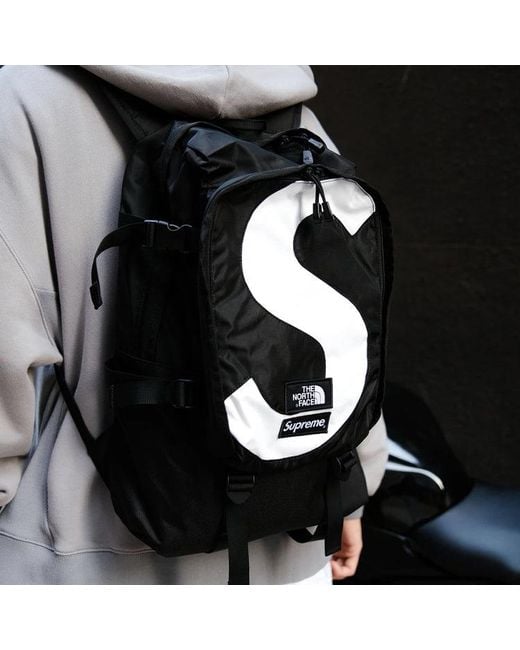Supreme X The North Face Logo Backpack in Black for Men | Lyst