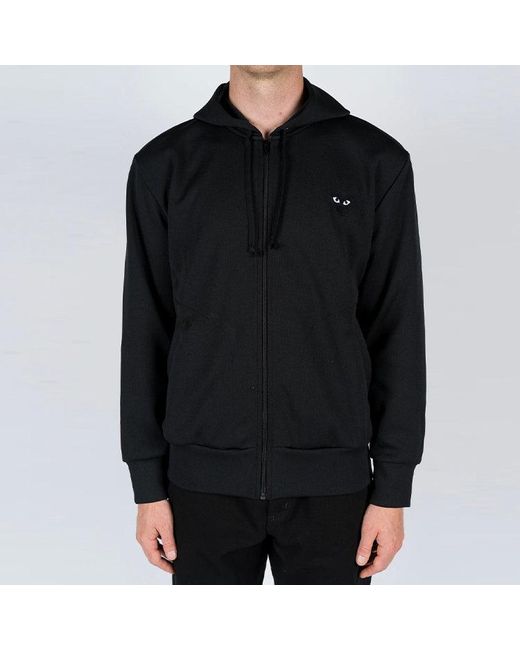 COMME DES GARÇONS PLAY Black Zip Up Hoodie for men