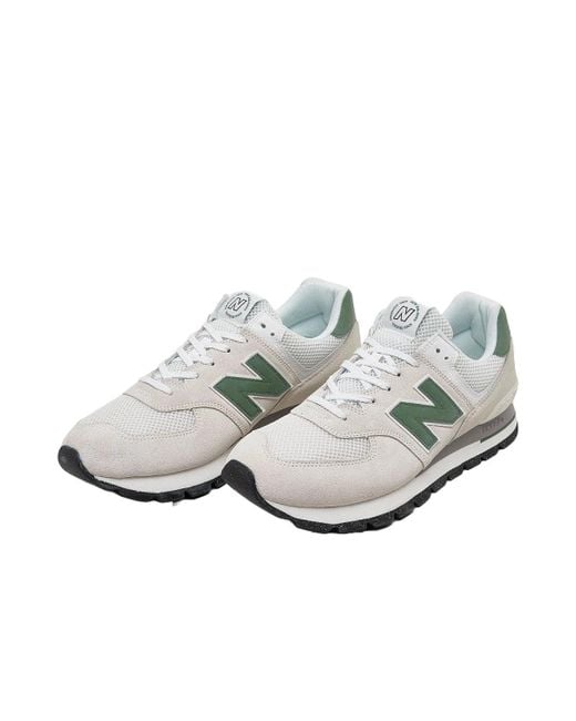 New Balance White 574 Rugged for men