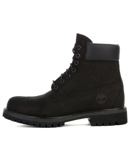 Timberland Black 6 Inch Premium Waterproof Boot Nubuck' for men