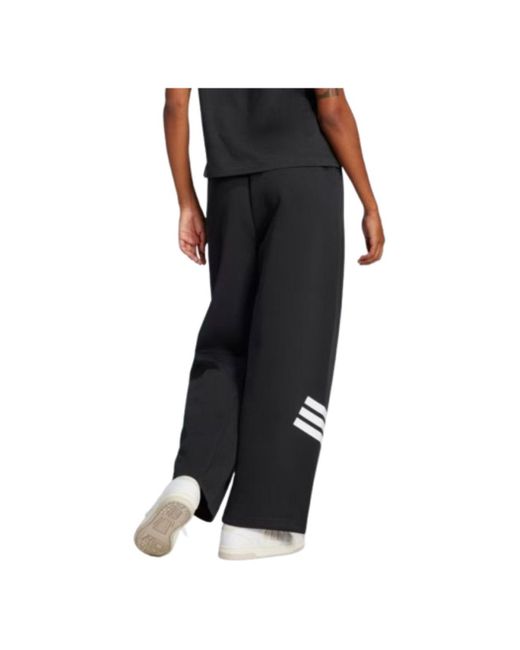 Adidas Black (Wmns) Future Icons 3-Stripes Open-Hem Pants