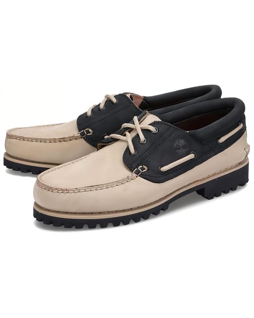 Timberland Blue 3-Eye Lug Handsewn Boat Shoes for men