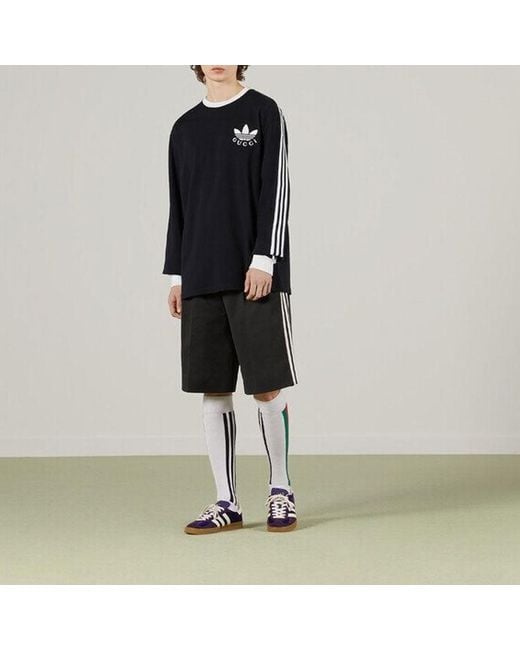 Gucci Black Adidas X Long Sleeve T-Shirt for men