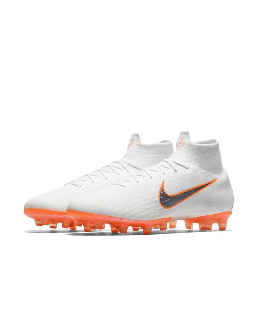 Nike White Mercurial Superfly 6 Elite Ag for men