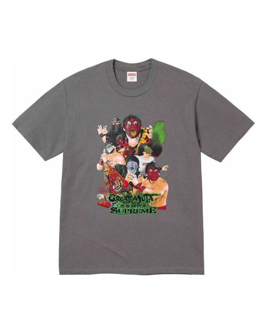 Supreme Gray Great Muta Charcoal T-Shirt for men