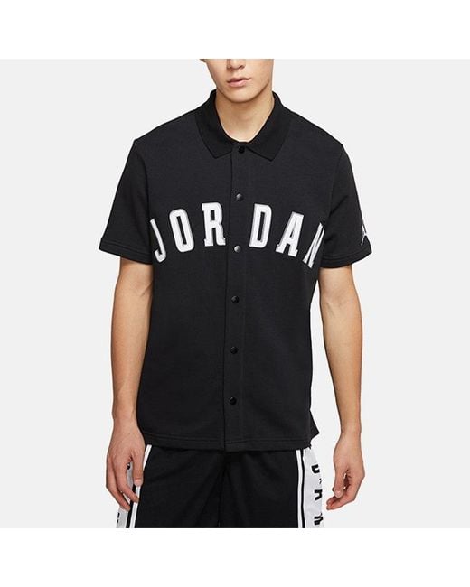 Nike Black Athleisure Casual Sports Basketball Short Sleeve for men