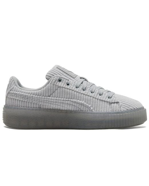 PUMA Gray (Wmns) Basket Platform Strap