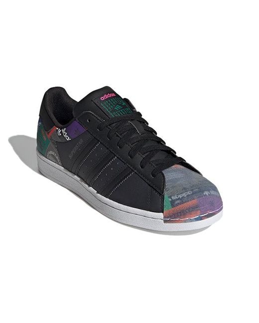 Adidas Black Originals Superstar Shoes 'Core' for men