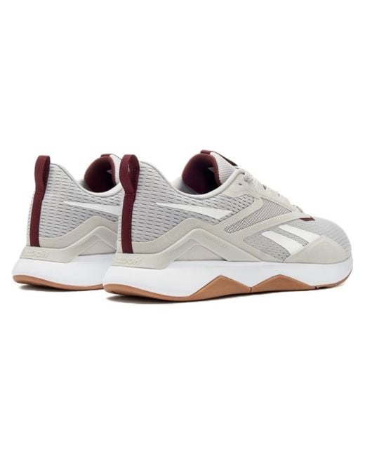 Reebok White Nanoflex Tr 2.0 'Steely Fog' for men