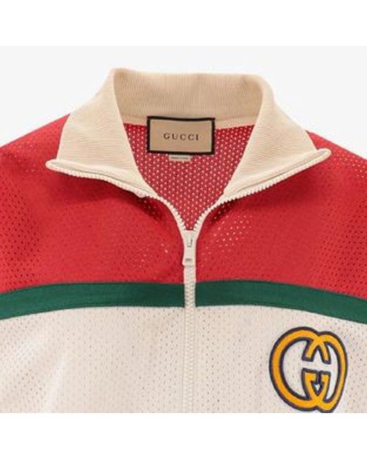 Gucci Red Interlock Gg Track Jacket for men