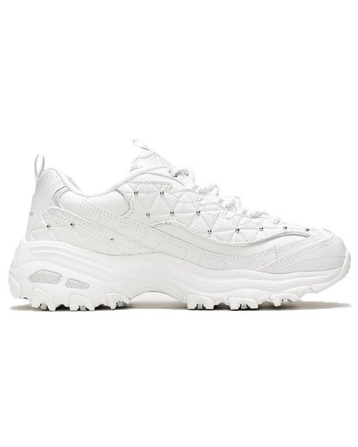 Skechers White (Wmns) D'Lites Glamour Feels Low/Dad Shoes Gs