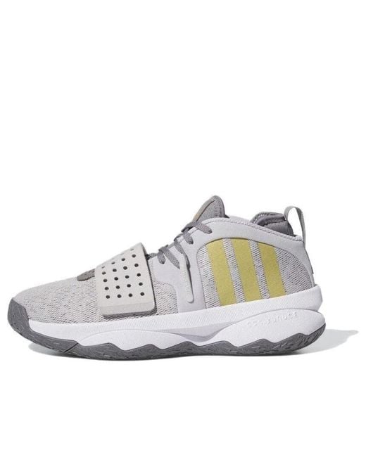 Adidas White Dame 8 Extply 'Light Solid Metallic' for men