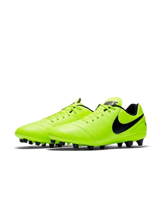 Nike Green Tiempo Genio 2 Leather Ag Pro for men