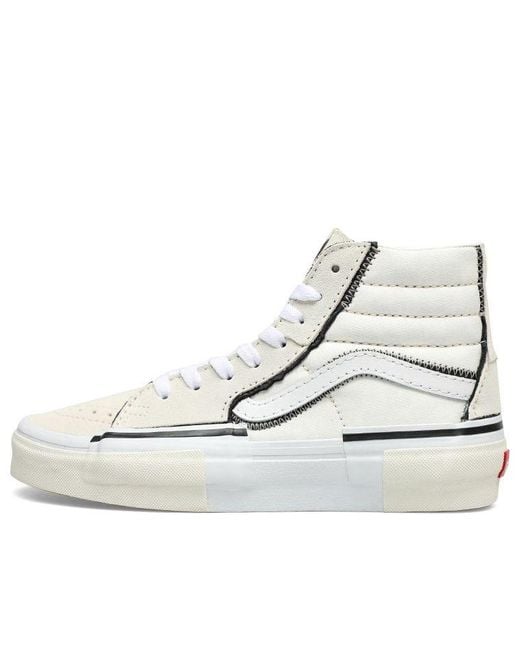 Vans White Sk8-Hi Reconstruct for men