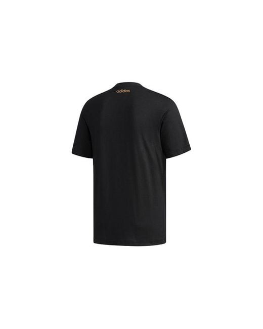 Adidas Black Ess Br Tee Sports Stylish Round Neck Short Sleeve for men