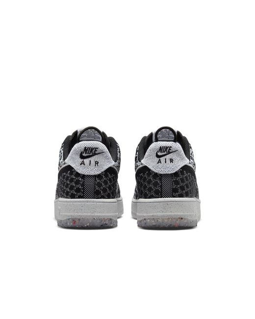 Nike Black Air Force 1 Crater Flyknit Next Nature for men
