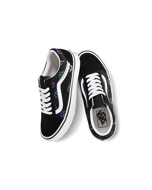 Vans Black Old Skool Colored Logo for men
