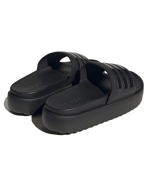 Adidas Black Adilette Platform (//) Shoes