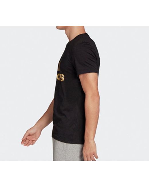 Adidas Black 8-Bit Foil Grfx Printed Short Sleeve Tee for men