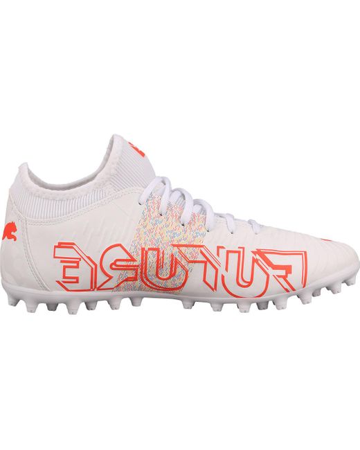 PUMA Future Z 4.1 Mg Soccer Shoes White/orange in Pink for Men | Lyst