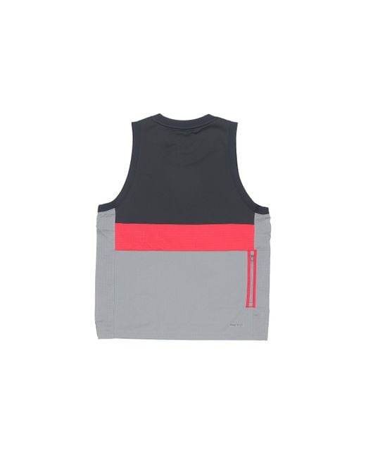 Nike Gray Dri-Fit Air Statement Splicing Quick-Dry Basketball Sports Vest for men