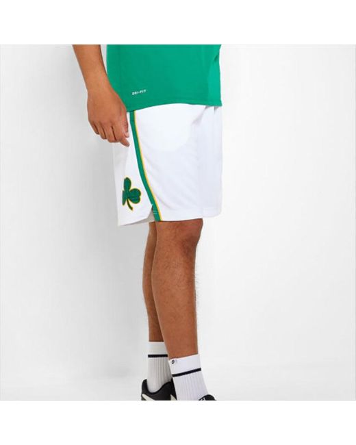 Nike White Nba City Edition Swingman Boston Celtics Shorts for men