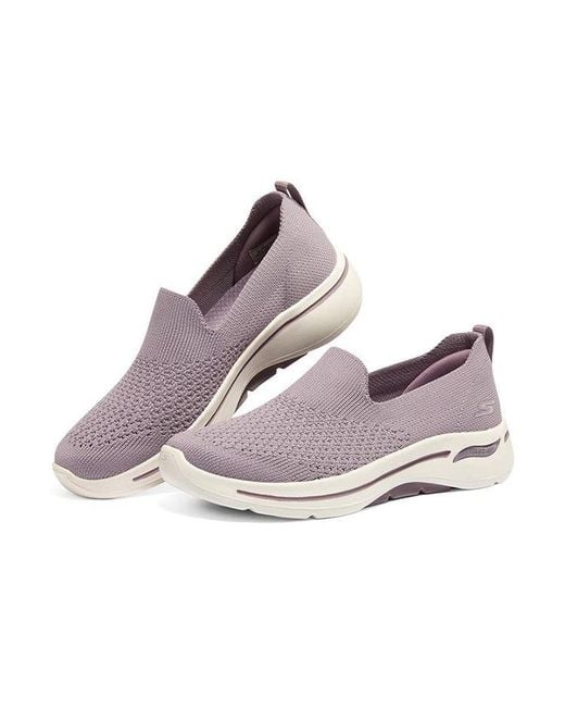 Skechers Pink (Wmns) Go Walk Arch Fit Slip On 'Taupe'