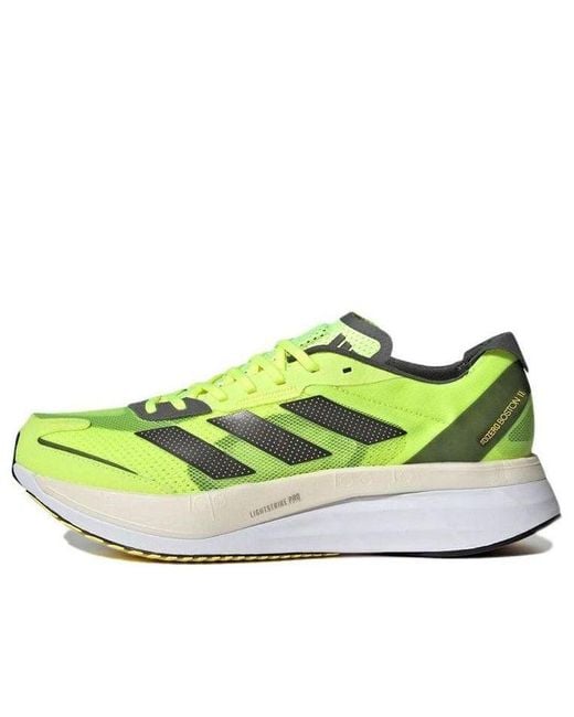 Adidas Yellow Adizero Boston 11 'Solar Night Metallic' for men