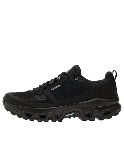 On Shoes Black Cloudrock Low Waterproof 'Triple' for men