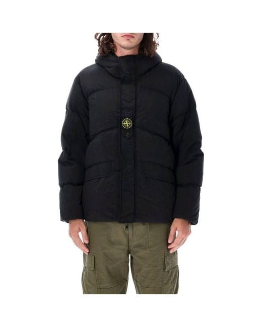 Stone Island Blue Naslan Down Tc Garment Dyed Jacket for men