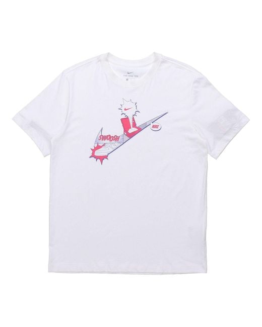 Nike White As M Sportswear Nsw Tee Shoe Swoosh Short Sleeve for men