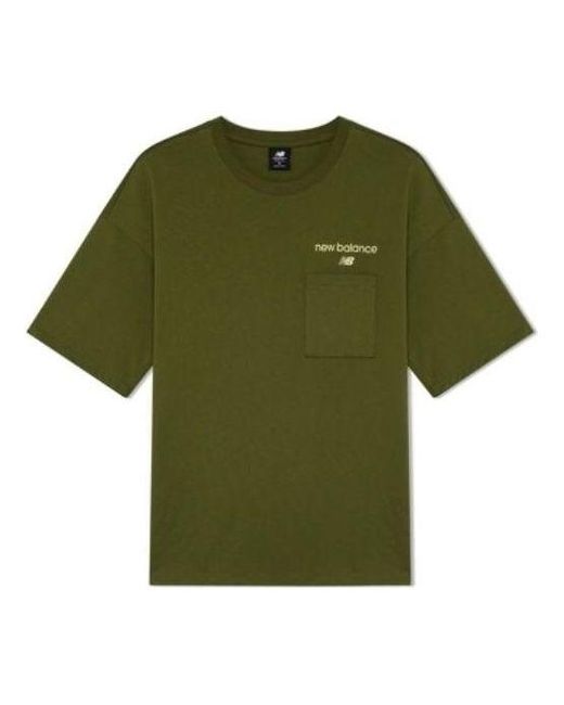 New Balance Green Logo Print T-shirt for men