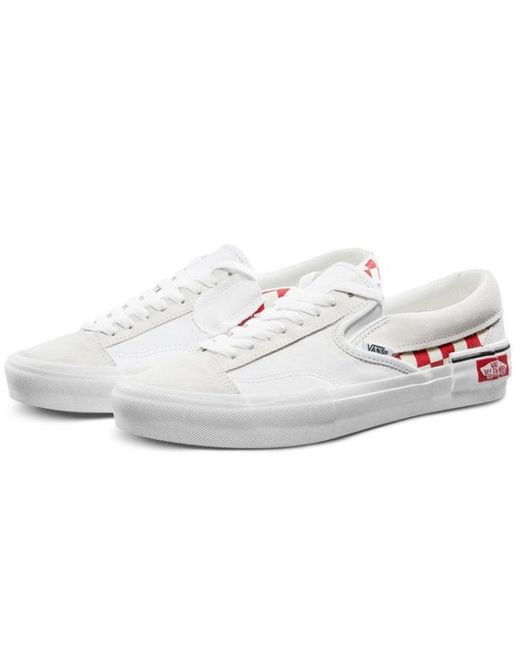 Vans Slip-on Cap Low Top Skate Shoes Grid White