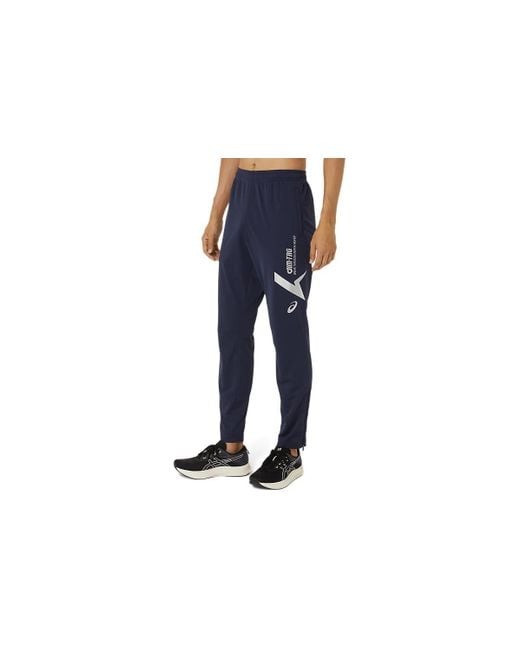 Asics Blue A-I- Dry Stretch Knit Pants 'Midnight' for men