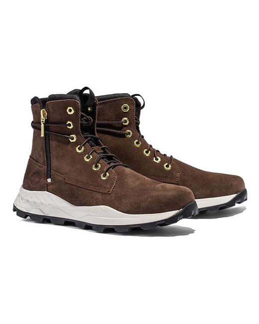 Timberland Brown Brooklyn Side Zip Boot Nubuck' for men