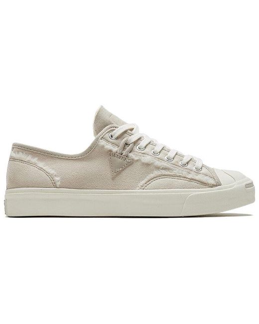 Converse White Faux Fur-Lined Leather Jack Purcell for men