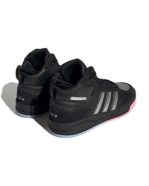 Adidas Black Neo 100Db Mid Basketball Shoes Metallic' for men