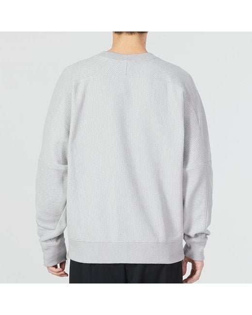 Under Armour Gray Ottoman Fleece Crew 'Light' for men