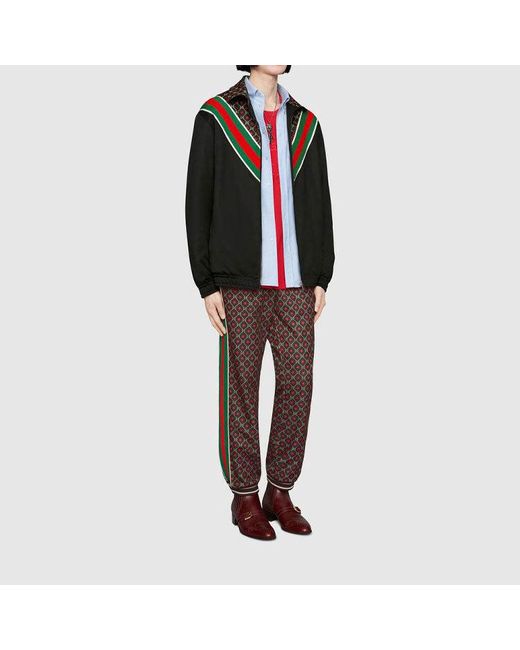 Gucci Black Gg Star Oversize Jersey Jacket for men