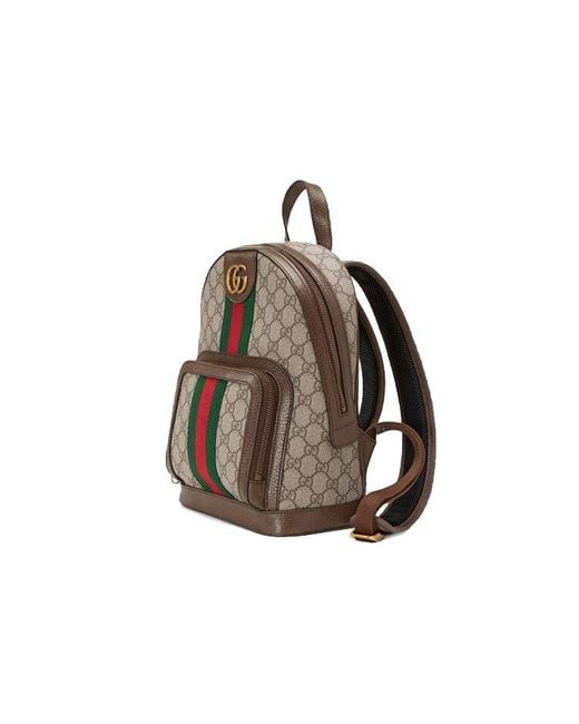 Gucci Brown Ophidia Gg Supreme Monogram Small Backpack for men
