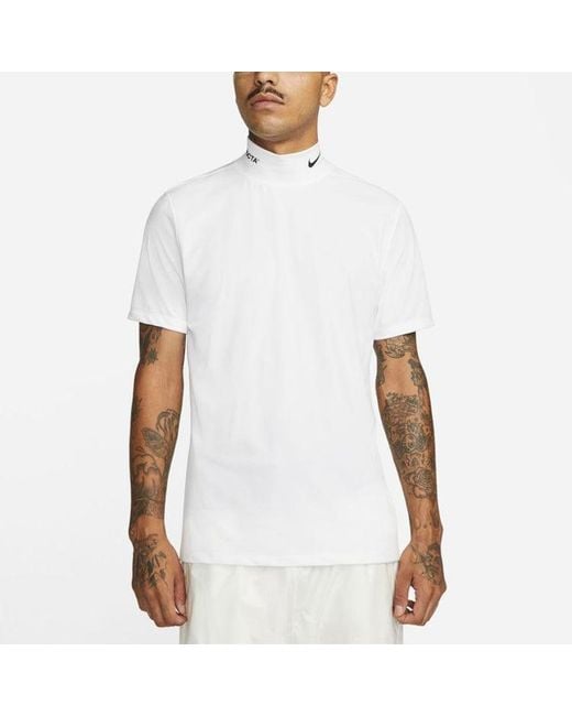ナイキ×ノクタ　ゴルフ　モックネック　白 Nike X Drake Nocta Golf Short Sleeve Mock Neck Top in White for