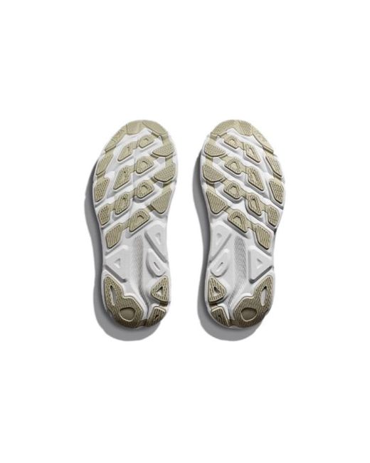 Hoka One One White Clifton 9 2E Wide 'Oat Milk' for men