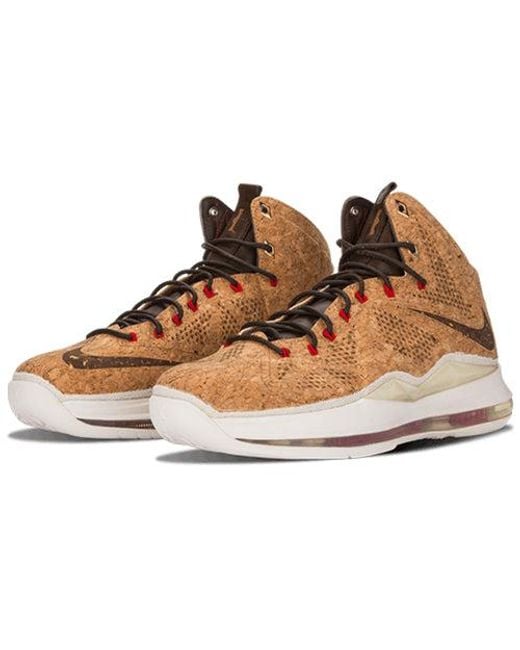 Nike Brown Lebron 10 Ext Qs 'Cork' for men