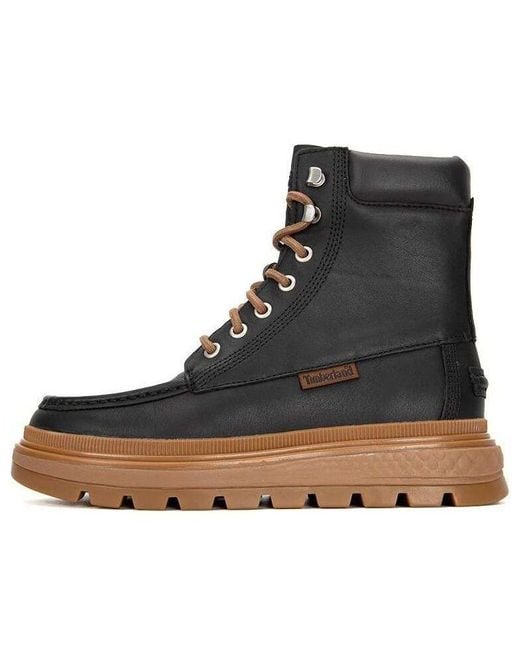 Timberland Black (Wmns) Ray City Moc Toe Chukka Boots Regenerative Leather'