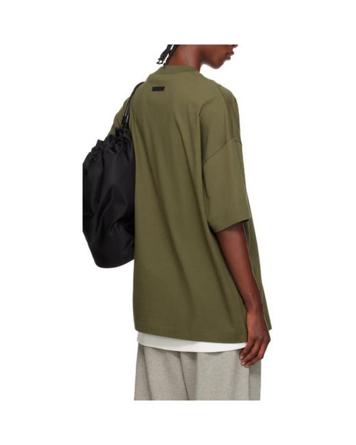 Fear Of God Green Jersey Crewneck Tee 'Military' for men