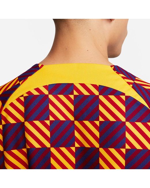 Nike Red Barcelona Fc Pre Match Soccer Jersey for men
