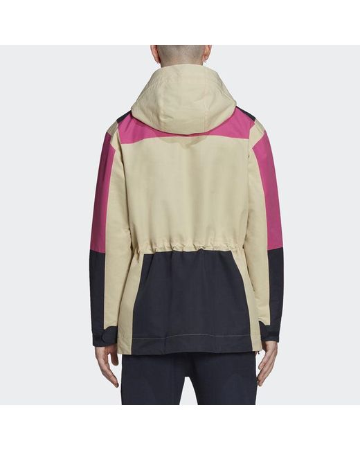 Adidas Pink Originals Colorblock Hooded Track Jacket Creamy for men