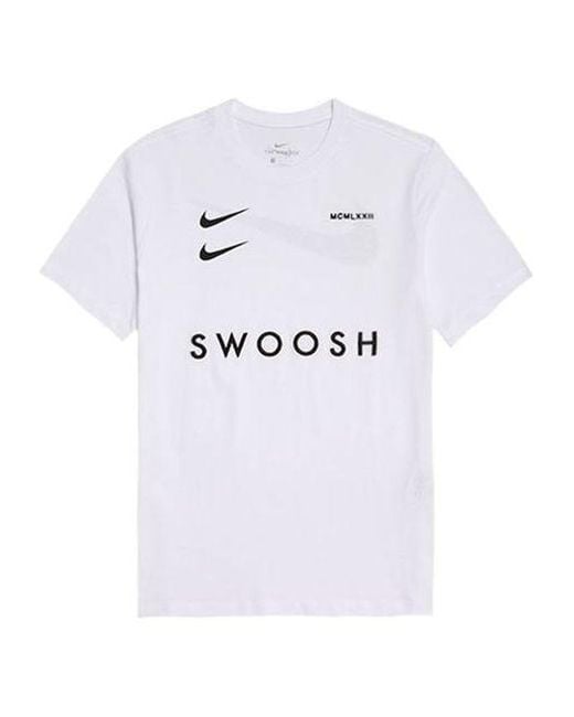 Nike White Sportswear Swoosh Sports Short Sleeve for men