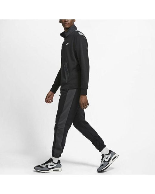 Nike Black As Nsw Bb Jggr Snl Cb Casual Sports Bundle Feet Fleece Lined Knit Long Pants/Trousers for men