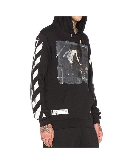 Off-White c/o Virgil Abloh Black Caravaggio Hooded Sweatshirt for men